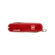 Victorinox Wenger multi-tool pocket knife featuring a compact 6.5cm red handle and a versatile Swiss-made design. This lightweight pocket tool includes a stainless steel blade, precision scissors, nail file, screwdriver tip, key ring, and additional every