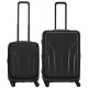 Amplix 2-Piece Luggage Set – Carry-On & Medium Black Amplix 2-piece black hardshell luggage set featuring a carry-on and medium spinner suitcase with front-opening compartments, telescopic handles, 360-degree spinner wheels, and durable hard-shell construction.