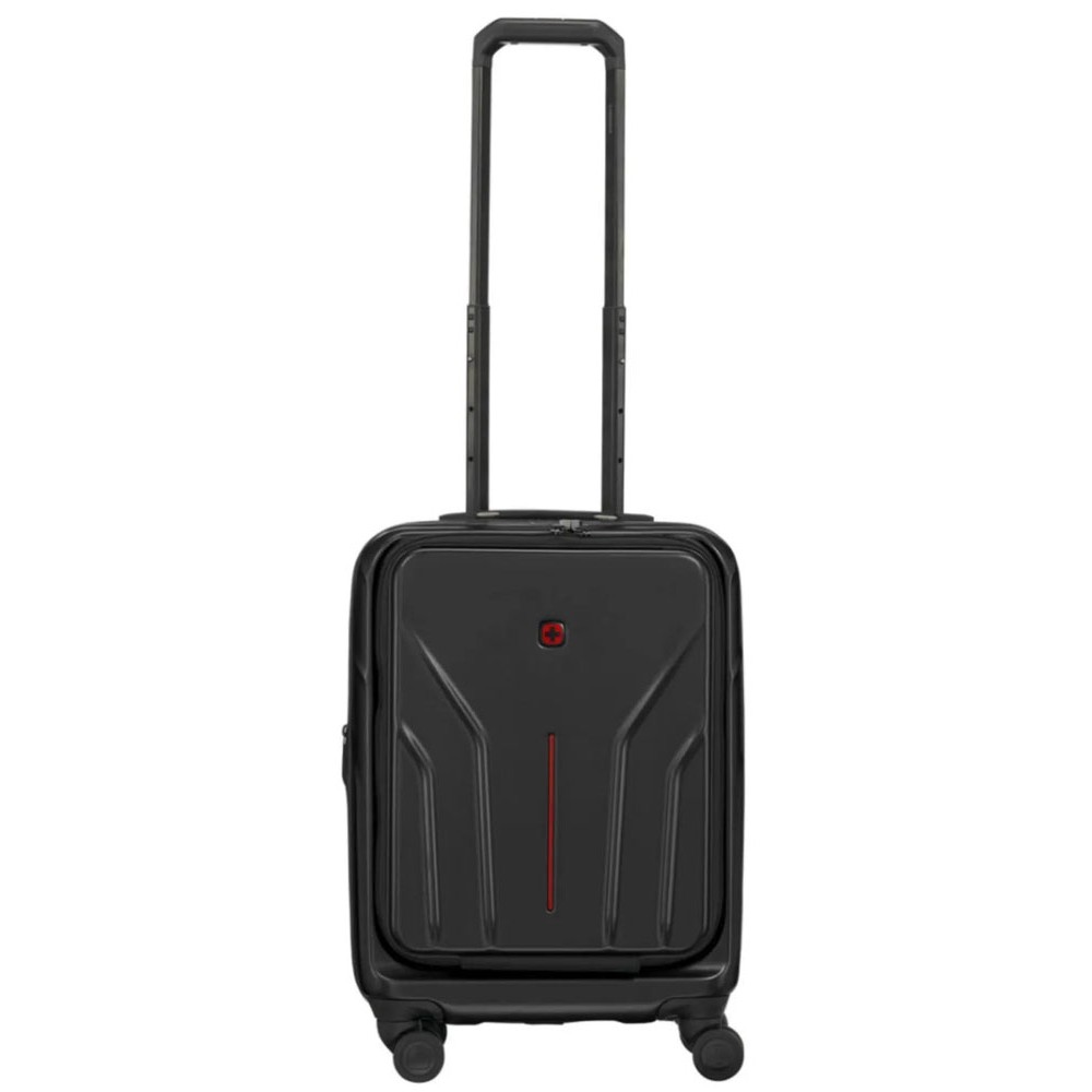 Amplix 2-Piece Luggage Set – Carry-On & Medium Black Amplix 2-piece black hardshell luggage set featuring a carry-on and medium spinner suitcase with front-opening compartments, telescopic handles, 360-degree spinner wheels, and durable hard-shell construction.