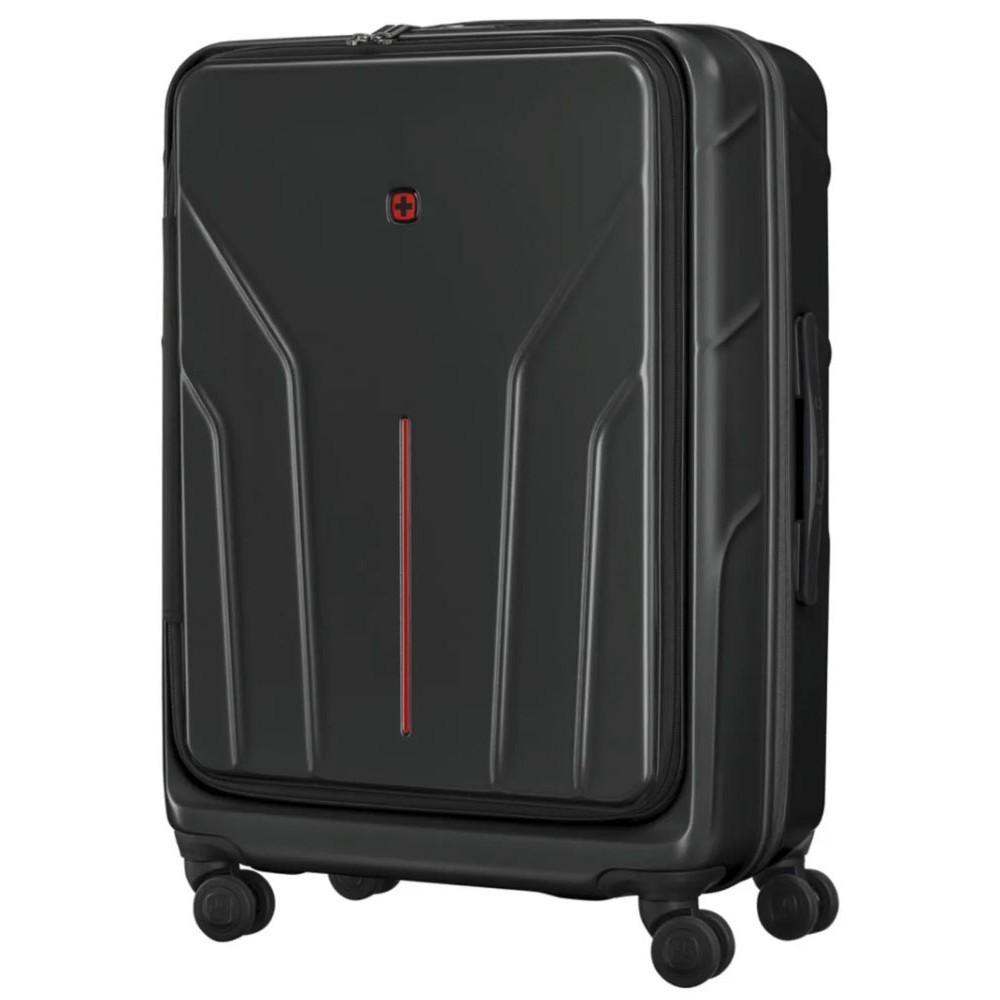 Amplix 2-Piece Luggage Set – Carry-On & Medium Black Amplix 2-piece black hardshell luggage set featuring a carry-on and medium spinner suitcase with front-opening compartments, telescopic handles, 360-degree spinner wheels, and durable hard-shell construction.