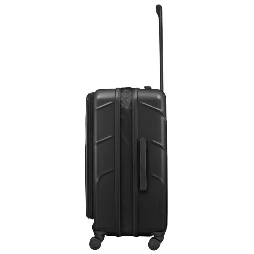 Amplix 2-Piece Luggage Set – Carry-On & Medium Black Amplix 2-piece black hardshell luggage set featuring a carry-on and medium spinner suitcase with front-opening compartments, telescopic handles, 360-degree spinner wheels, and durable hard-shell construction.