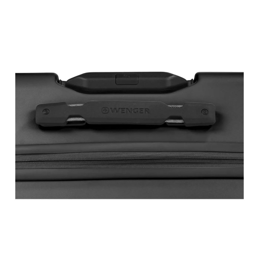Amplix 2-Piece Luggage Set – Carry-On & Medium Black Amplix 2-piece black hardshell luggage set featuring a carry-on and medium spinner suitcase with front-opening compartments, telescopic handles, 360-degree spinner wheels, and durable hard-shell construction.