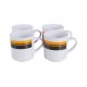 Wildtrak 16-Piece BPA-Free Melamine Camping Dinner Set Wildtrak 16-piece BPA-free melamine camping dinner set with plates, bowls and mugs featuring black, white and orange stripe design for camping, caravanning and outdoor dining use