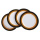 Wildtrak 16-Piece BPA-Free Melamine Camping Dinner Set Wildtrak 16-piece BPA-free melamine camping dinner set with plates, bowls and mugs featuring black, white and orange stripe design for camping, caravanning and outdoor dining use