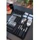 Wildtrak 26-piece stainless steel cutlery and BBQ set with knives, forks, spoons, barbecue tools and storage roll designed for camping, outdoor cooking, picnics and barbecues