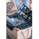Wildtrak 26-piece stainless steel cutlery and BBQ set with knives, forks, spoons, barbecue tools and storage roll designed for camping, outdoor cooking, picnics and barbecues