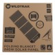 Wildtrak 240W folding solar blanket with ETFE coating, solar controller, connection cables and carry bag designed for camping, caravanning, portable power and off-grid solar charging systems