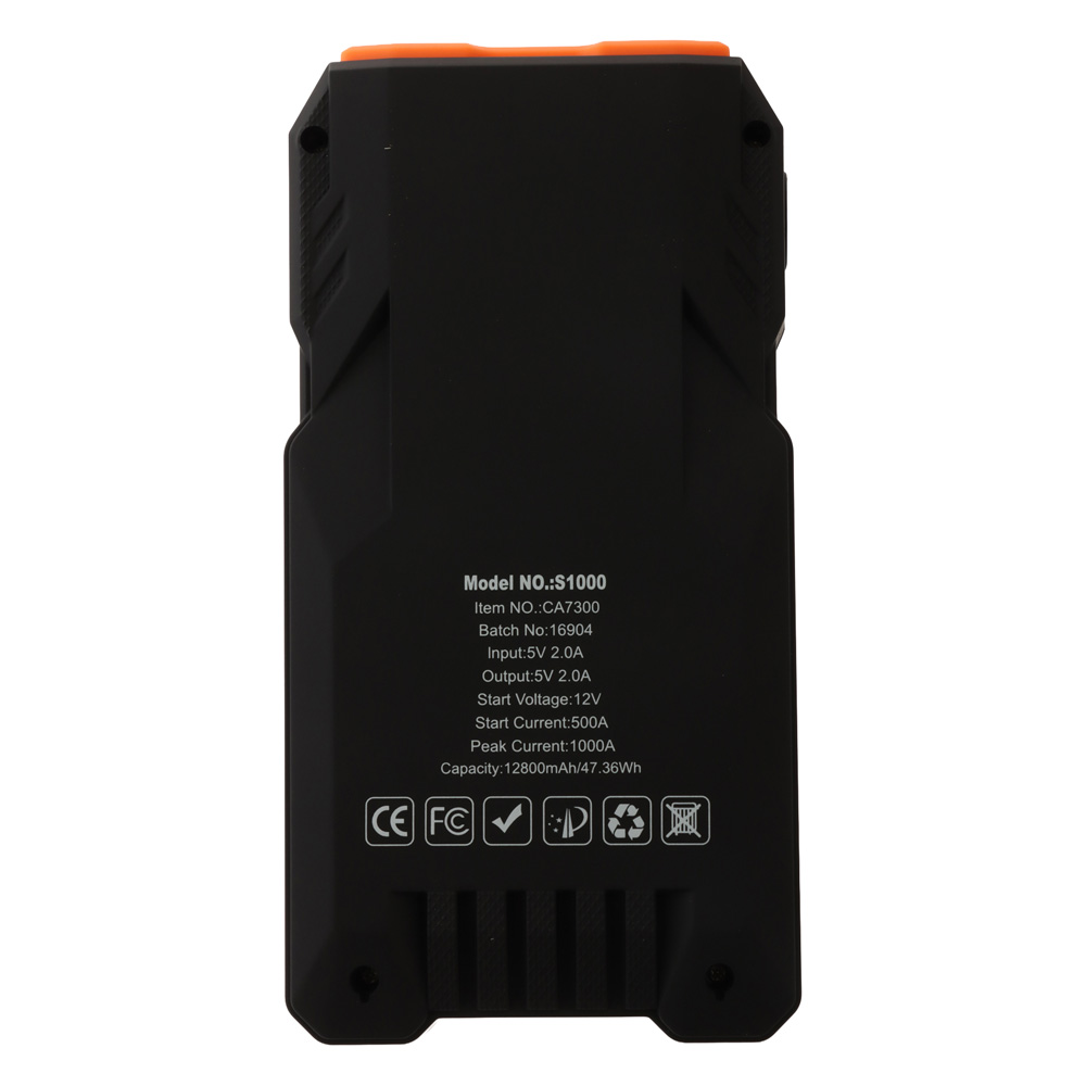 Wildtrak S1000A Portable Jump Starter Power Bank 12V 12800mAh Wildtrak S1000A portable 12V jump starter and 12800mAh power bank with compact rugged design and digital display for emergency vehicle starting and portable device charging