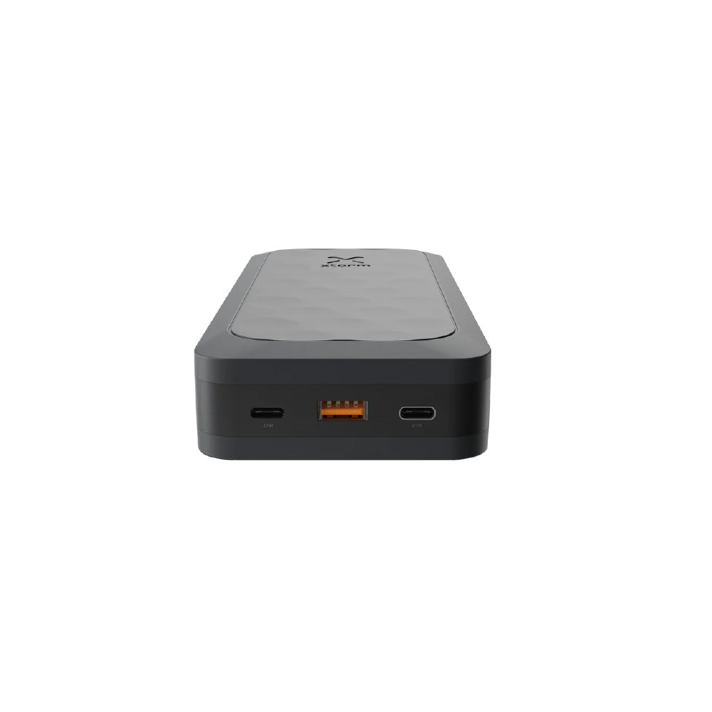 Xtorm Fuel Series 5 power bank with 27,000mAh battery capacity, 67W fast charging, USB-C Power Delivery ports and digital battery display for charging laptops, tablets, smartphones and other devices while travelling or working remotely.