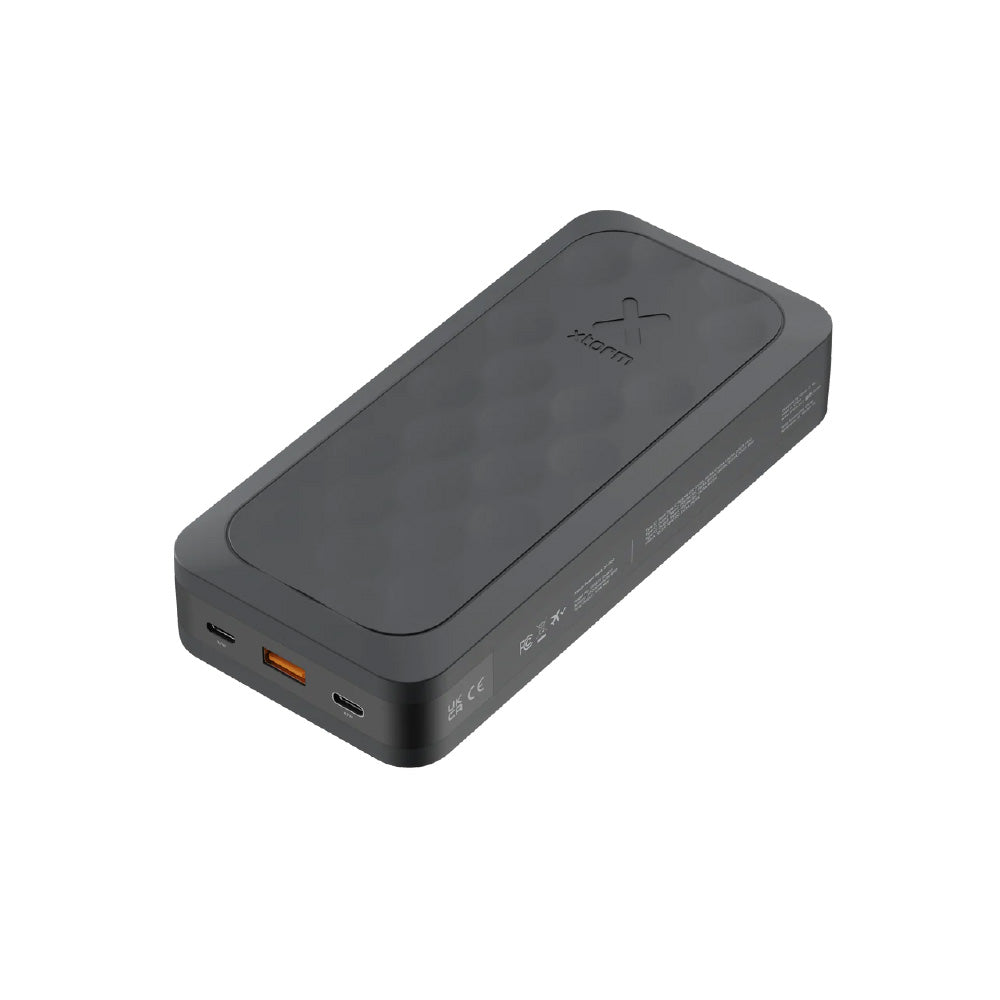 Xtorm Fuel Series 5 power bank with 27,000mAh battery capacity, 67W fast charging, USB-C Power Delivery ports and digital battery display for charging laptops, tablets, smartphones and other devices while travelling or working remotely.