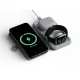 Xtorm foldable 3-in-1 wireless travel charger with compact magnetic design for charging a smartphone, smartwatch and wireless earbuds simultaneously, ideal for travel, office and everyday use.