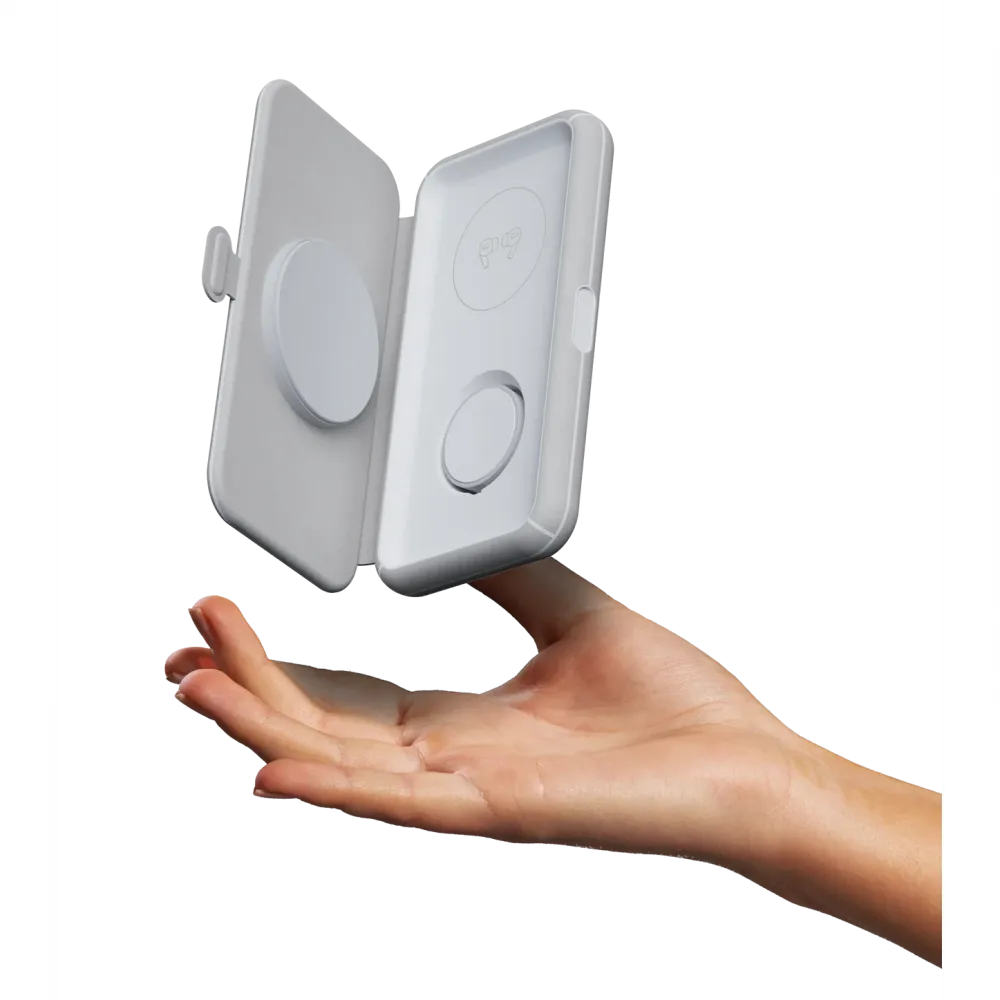 Xtorm foldable 3-in-1 wireless travel charger with compact magnetic design for charging a smartphone, smartwatch and wireless earbuds simultaneously, ideal for travel, office and everyday use.