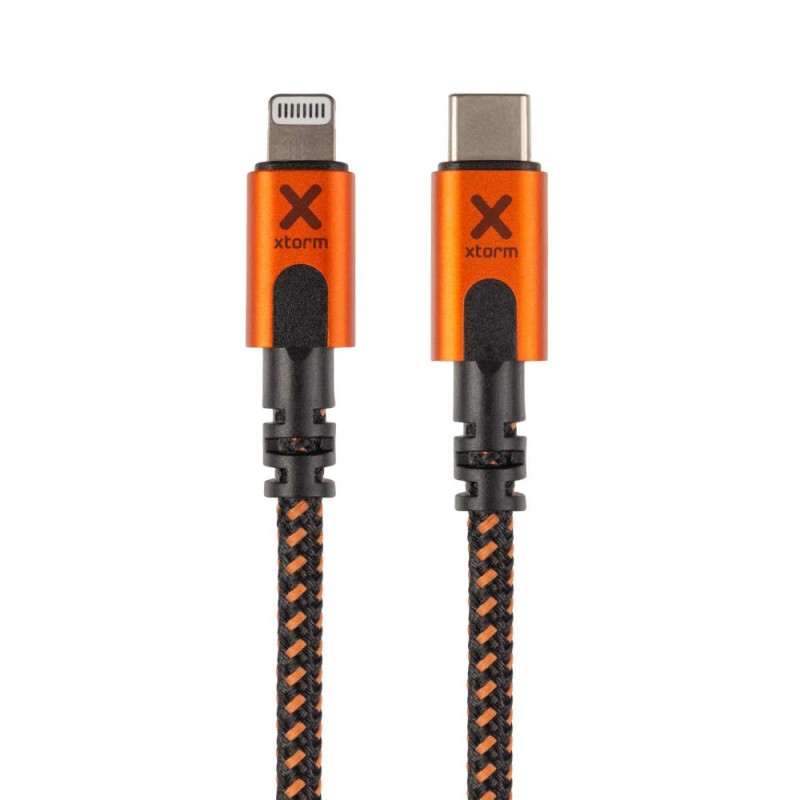 Xtorm Xtreme USB-C to Lightning cable 1.5m with braided reinforced construction, durable connectors and lifetime warranty for fast charging, Power Delivery support and reliable data transfer with Apple devices