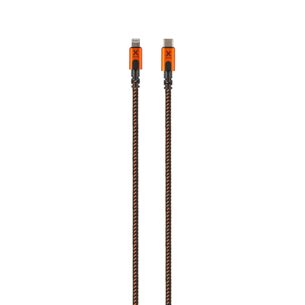 Xtorm Xtreme USB-C to Lightning cable 1.5m with braided reinforced construction, durable connectors and lifetime warranty for fast charging, Power Delivery support and reliable data transfer with Apple devices