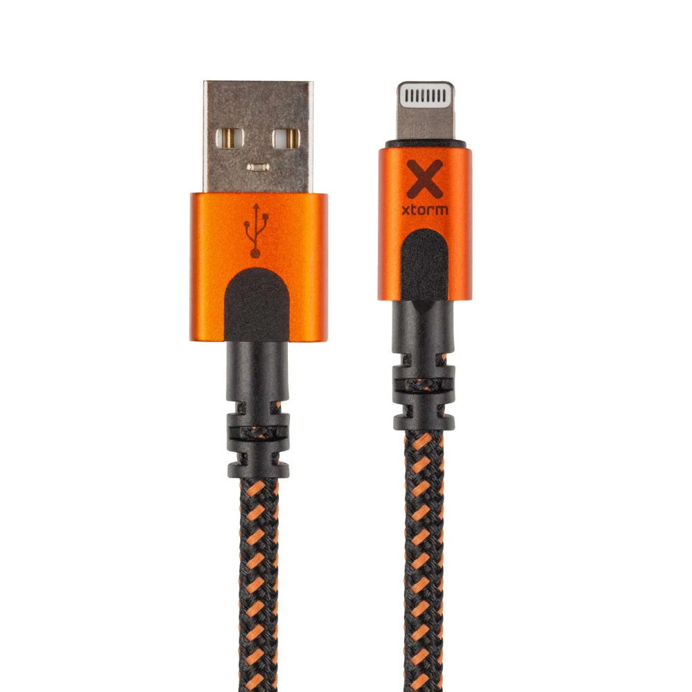 Xtorm Xtreme USB to Lightning cable 1.5m with braided reinforced design, durable connectors and lifetime warranty for fast charging and reliable data transfer with Apple devices