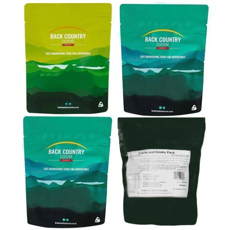 Back Country Cuisine Vegetarian 24 Hour Ration Pack freeze dried camping meal bundle includes breakfast lunch dinner and snacks lightweight outdoor adventure food full day supply