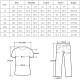 Size chart and measurement guide for men's windbreaker jacket