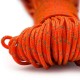 Close-up View of Reflective TinderCord Fibres Macro shot of the Fire Lite TinderCord's braided exterior and reflective tracers