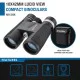 10x42 compact binoculars with textured black body and multi-coated lenses, delivering clear long-range viewing for birdwatching, wildlife observation, hiking, and outdoor adventures.