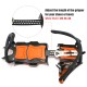 Adjustable 12 teeth ice crampons with anti-slip traction cleats for hiking boots and winter outdoor climbing