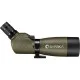 Waterproof 20-60x60 angled spotting scope with green armored body and zoom eyepiece, ideal for birdwatching, target shooting, wildlife observation, and long-range outdoor viewing.