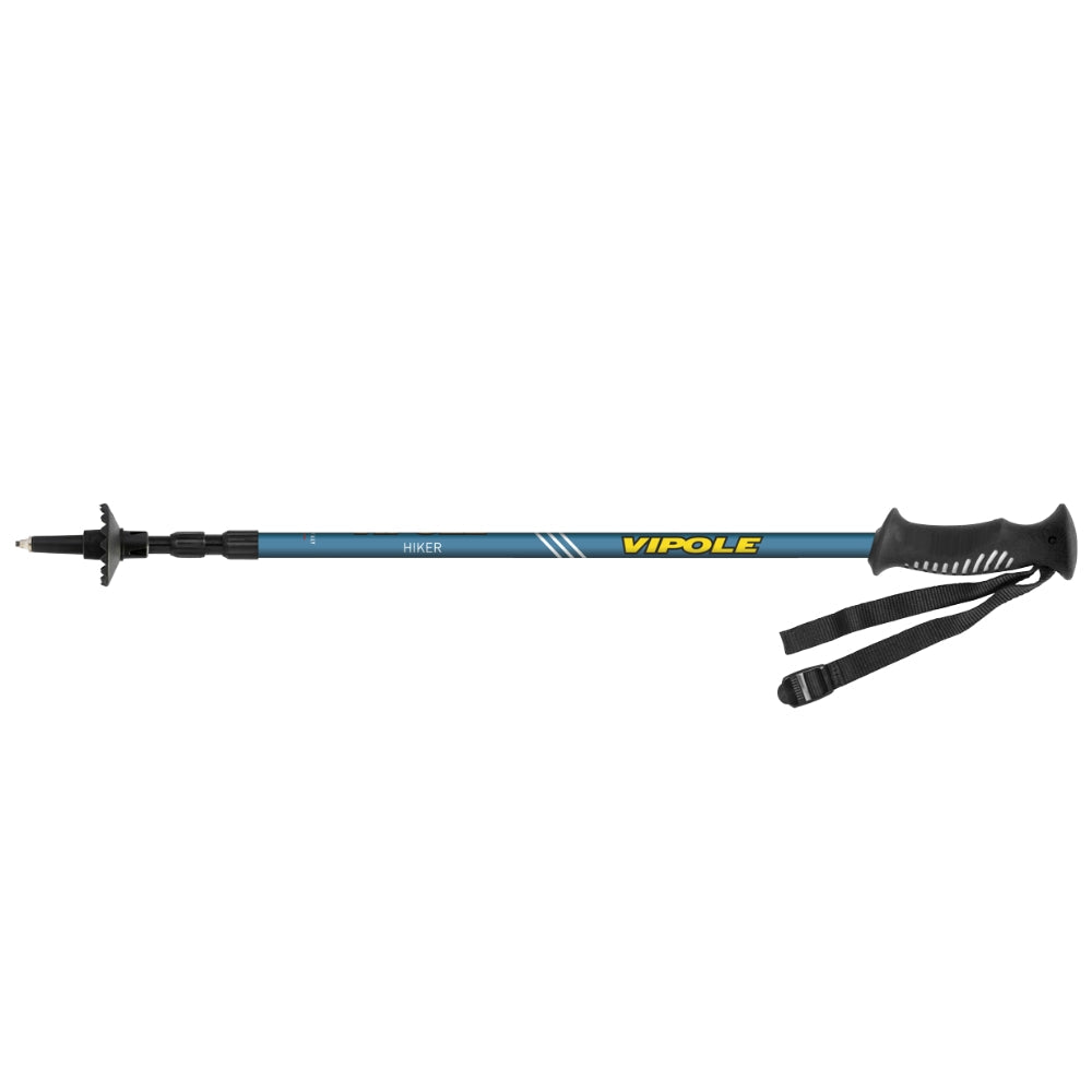 Vipole Hiker aluminium trekking pole with adjustable shaft, ergonomic grip, and wrist strap for hiking and trekking