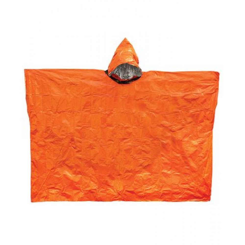sol-heat-reflective-poncho-flat Flat view of unfolded SOL Heat Reflective Poncho showing full coverage design