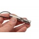 Close-up of single SOL metal whistle showing pealess design and keyring loop