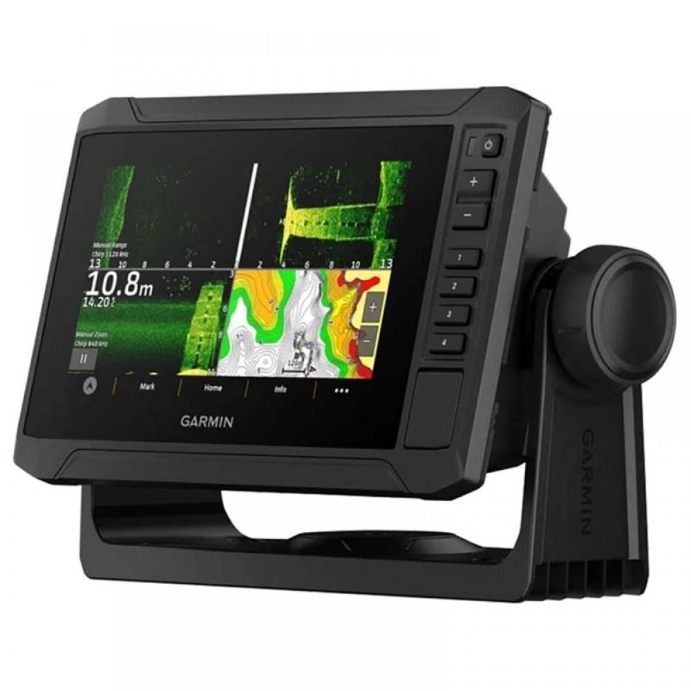 Garmin ECHOMAP UHD2 65sv with Active Display Garmin ECHOMAP UHD2 65sv fishfinder GPS showing sonar and map overlays