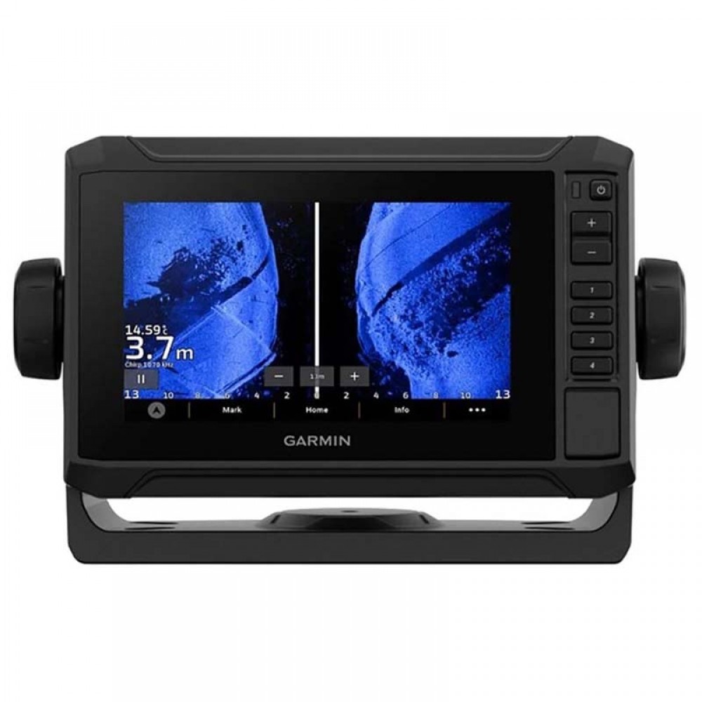ClearVu Dual-Panel on Garmin ECHOMAP UHD2 Garmin UHD2 65sv display with ClearVu underwater imaging