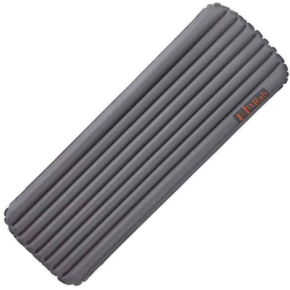 Rab Stratosphere 4 Sleeping Mat – Full Top View Top-down view of Rab Stratosphere 4 inflatable mat in Graphene colour