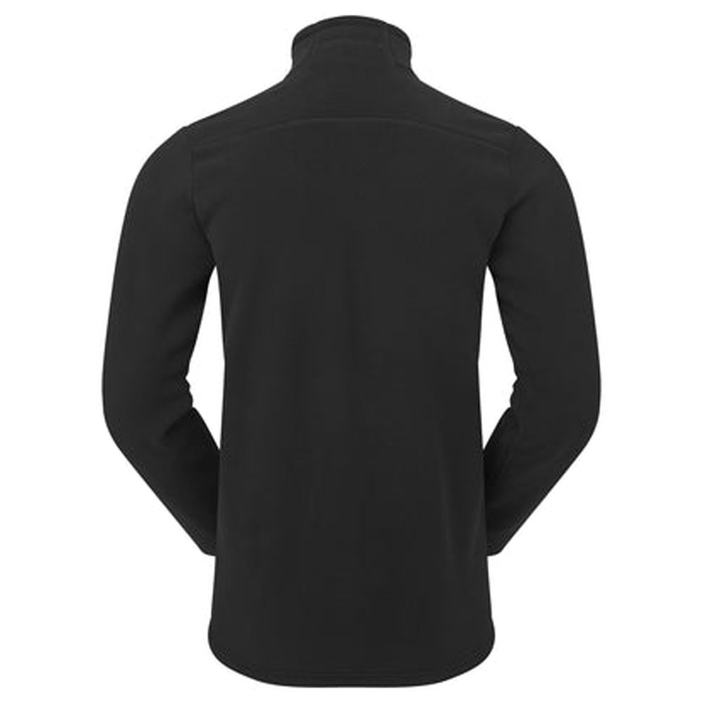Back view of Sprayway Calver men’s fleece jacket in black, showing clean, minimal design and regular fit on white background.