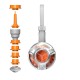 Aerogogo Giga Pump Air with multiple interchangeable nozzles for inflating air mattresses, pillows and camping gear