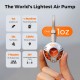 Aerogogo Giga Pump Air with multiple interchangeable nozzles for inflating air mattresses, pillows and camping gear