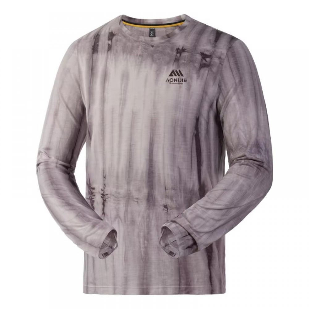 aonijie wool long sleeve t-shirt lightweight breathable outdoor base layer thermal running hiking shirt quick dry sports top for men and women