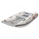 Aqua Marina Aircat 4 Person Inflatable Catamaran Rigid Floor Design Angled view of Aqua Marina Aircat inflatable catamaran showing rigid floor and compact 4 person layout