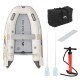 Aqua Marina U-Deluxe 250 inflatable speed boat with oars pump carry bag and rigid floor for portable boating