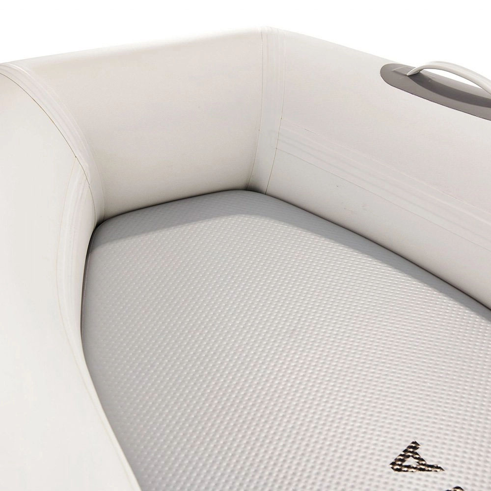 Aqua Marina Deluxe 298 Inflatable Speed Boat Kit with Pump and Oars Aqua Marina Deluxe 298 inflatable speed boat with carry bag paddles seat and pump included for portable boating
