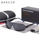 BARCUR polarized shield sunglasses with oversized black lenses and lightweight wraparound frame designed for cycling, driving, running and outdoor sports