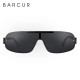 BARCUR polarized shield sunglasses with oversized black lenses and lightweight wraparound frame designed for cycling, driving, running and outdoor sports