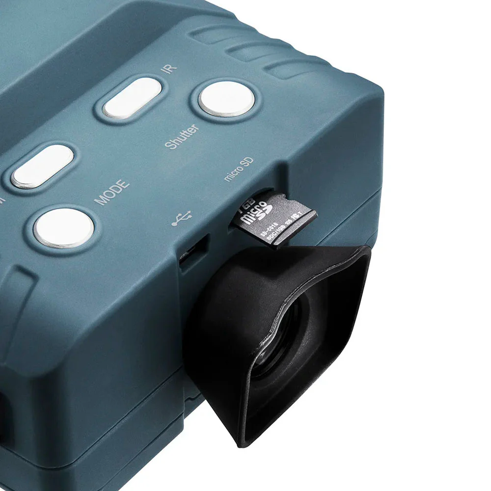 BARSKA NVX100 digital night vision monocular with built-in infrared illumination, electronic viewing display, and onboard control buttons. 