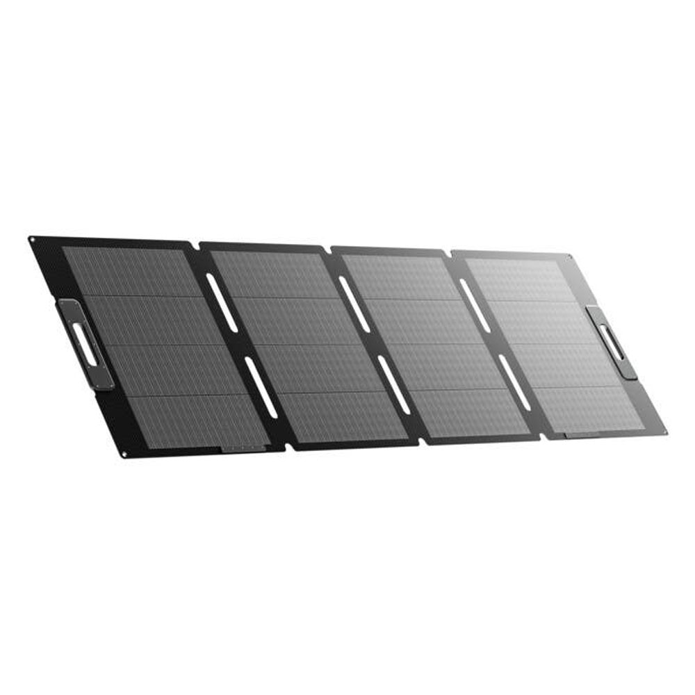 Bluetti MP200 Foldable Solar Panel Lightweight Camping Power Solution Bluetti MP200 foldable solar panel angled view highlighting slim lightweight design for travel and outdoor charging
