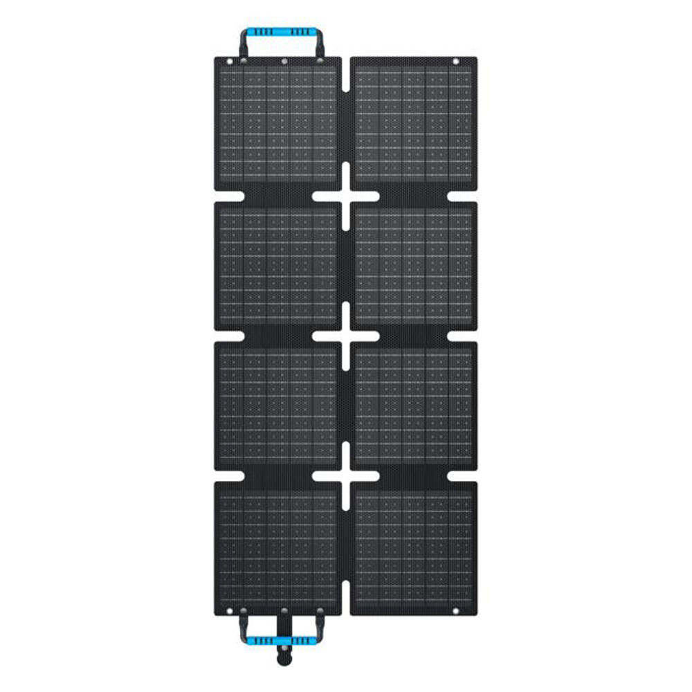 Bluetti PV60L 60W portable solar panel fully unfolded showing compact foldable design for outdoor and travel use