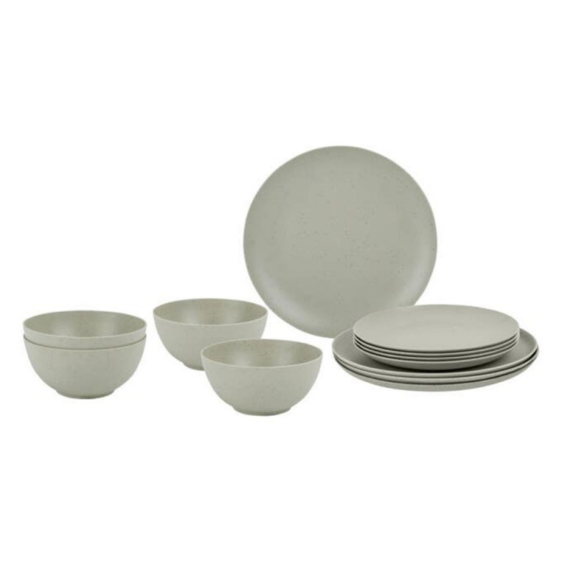 Brunner Tierra Forrest 12 piece PLA dinner set with plates and bowls for camping caravans picnics and outdoor dining