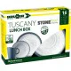 Brunner Tuscany Stone Touch Melamine Lunch Box Set Brunner Tuscany Stone Touch 16 piece melamine dinnerware set packaging for camping RV and outdoor kitchen use