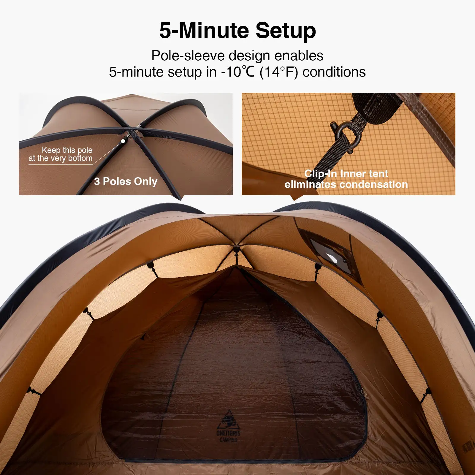 Ideal for camping, bushcraft, hunting, trekking, overlanding, and cold-weather expeditions, the compact hot tent accommodates a portable wood stove for added warmth and comfort while maintaining reliable protection from wind, rain, and snow.