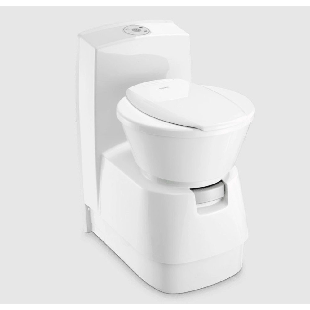 Dometic CTS 4110 Cassette Swivel Toilet Closed Lid Dometic CTS 4110 cassette swivel toilet with closed lid for caravan and motorhome bathroom installation