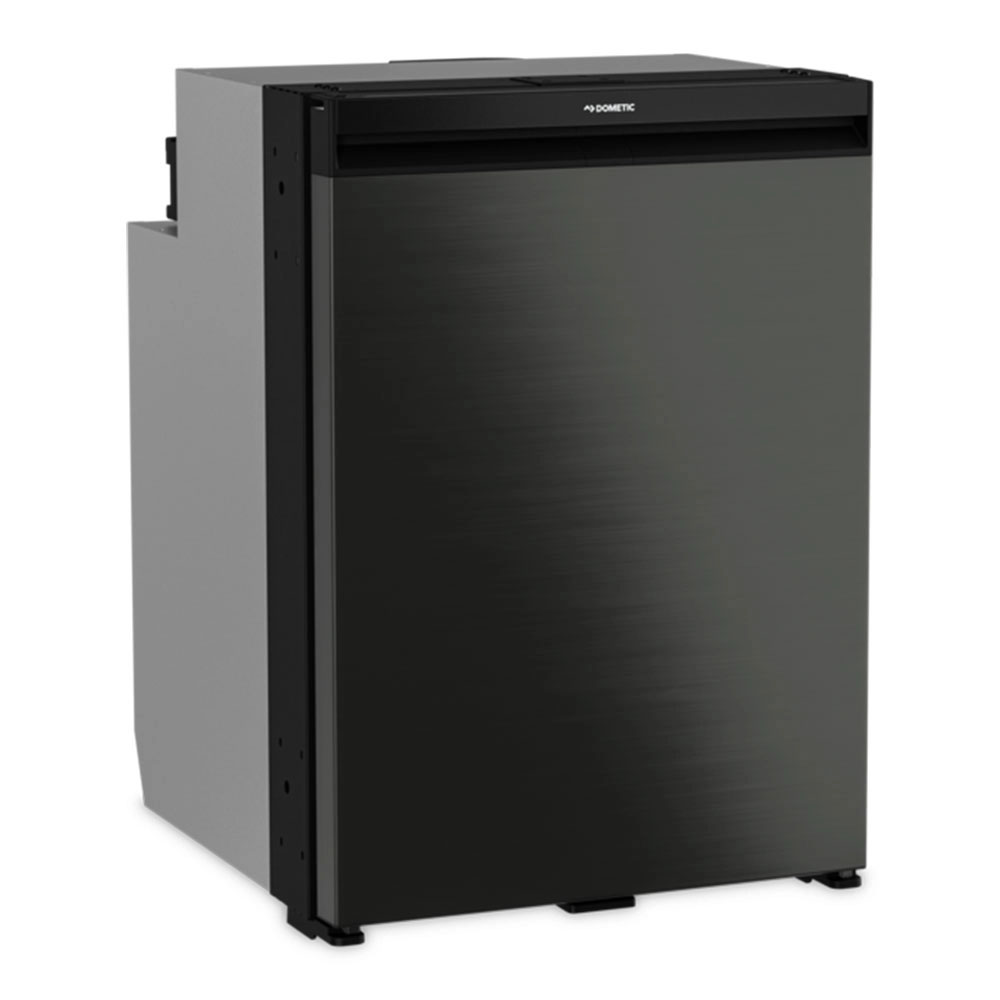 Dometic NRX 115C compressor fridge freezer with sleek black front panel for campervan and RV