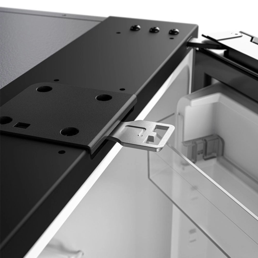 Dometic NRX 115C built-in compressor fridge freezer open showing food storage and interior shelves