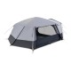 Dometic Reunion FTG 5X5 Redux inflatable air tent front view showing extended awning and guy lines for outdoor camping